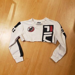 *SOLD* FILA UO racer stripes cropped sweatshirt